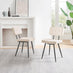 2x Braxton Cream Boucle Fabric Dining Chairs