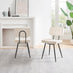 2x Braxton Cream Boucle Fabric Dining Chairs