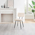2x Braxton Cream Boucle Fabric Dining Chairs