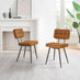 2x Braxton Tan Faux Leather Dining Chairs