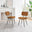 2x Braxton Tan Faux Leather Dining Chairs