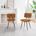 2x Braxton Tan Faux Leather Dining Chairs
