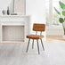 2x Braxton Tan Faux Leather Dining Chairs