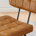 2x Braxton Tan Faux Leather Dining Chairs