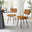 2x Braxton Tan Faux Leather Dining Chairs