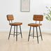 2x Braxton Tan Faux Leather Counter Stools