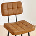 2x Braxton Tan Faux Leather Counter Stools