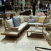 Brisa Teak Effect Wood & Cream 5/6 Seat Garden Sofa Set