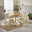 Bude Cream Round Wooden Dining Table & 4 Millford Chairs