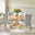 Bude Oak Effect Round Wooden Dining Table & 4 Belgravia Chairs