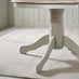 Bude Round Whitewashed and Light Grey Solid Wood 4 Seater Dining Table