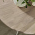 Bude Round Whitewashed and Light Grey Solid Wood 4 Seater Dining Table