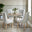 Bude Grey Round Wooden Dining Table & 4 Belgravia Chairs