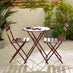 Cabo Berry Red Metal 2 Seat Garden Bistro Set