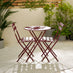 Cabo Berry Red Metal 2 Seat Garden Bistro Set