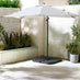 Cantilever Cream Square Garden Parasol & Base Set