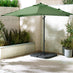Cantilever Green Square Garden Parasol Only (No Base)