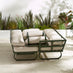 Capri Green Metal & Cream Garden Corner Sofa Set