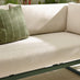 Capri Green Metal & Cream Garden Corner Sofa Set