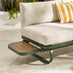Capri Green Metal & Cream Garden Corner Sofa Set