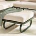 Capri Green Metal & Cream Garden Corner Sofa Set