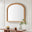 Cecily Gold Wood Large 110x90 Overmantle Arch Mirror