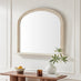 Cecily Whitewash Wood Large 110x90 Overmantle Arch Mirror