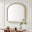 Cecily Whitewash Wood Large 110x90 Overmantle Arch Mirror