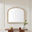Cecily Whitewash Wood Large 110x90 Overmantle Arch Mirror