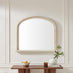 Cecily Whitewash Wood Large 110x90 Overmantle Arch Mirror