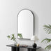 Charlie Black Metal Large 110x70cm Ovemantle Arch Mirror