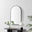 Charlie Black Metal Large 110x70cm Ovemantle Arch Mirror