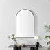 Charlie Black Metal Large 110x70cm Ovemantle Arch Mirror