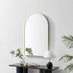 Charlie Gold Metal Large 110x70cm Ovemantle Arch Mirror