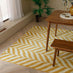 Chevron Yellow & Cream Rug 120x170