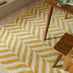 Chevron Yellow & Cream Rug 120x170