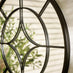 Compass Black Medium Round Window 60cm Garden Mirror