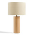 Connie Wood Cylindrical Pillar Table Lamp