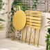 Cabo Mustard Yellow Metal 2 Seat Garden Bistro Set