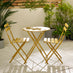 Cabo Mustard Yellow Metal 2 Seat Garden Bistro Set