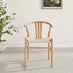 Leif Oak Veneer Wood Rectangular Extending Table & 6 Caia Wishbone Dining Chairs