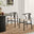 2x Caia Black Wood & Rope Wishbone Dining Chairs