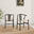 2x Caia Black Wood & Rope Wishbone Dining Chairs