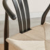 2x Caia Black Wood & Rope Wishbone Dining Chairs