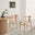 2x Caia Oak Effect Wood & Rope Wishbone Dining Chairs