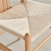 2x Caia Oak Effect Wood & Rope Wishbone Dining Chairs