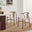2x Caia Walnut Effect Wood & Rope Wishbone Dining Chairs