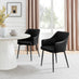 Penrose Oak Round Dining Table & 4 Black Calla Faux Leather Chairs