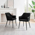 Penrose Black Round Dining Table & 4 Black Calla Faux Leather Chairs