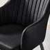 2x Calla Black Faux Leather Dining Chairs
